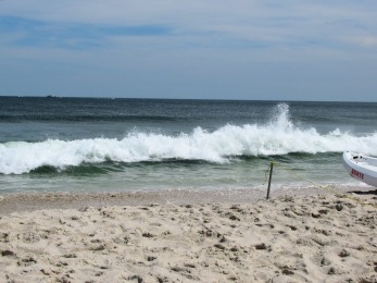 The Author Chronicles, J. Thomas Ross, Top Picks Thursday, Island Beach State Park, waves breaking on the shore