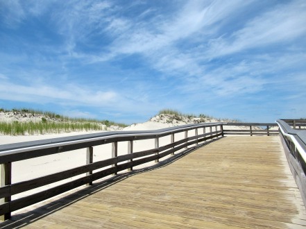 The Author Chronicles, J. Thomas Ross, Top Picks Thursday, Island Beach State Park, wooden walkway to the beach